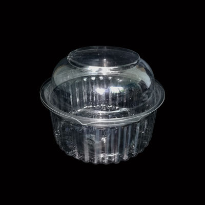 Biologisch abbaubares 18cm klares Plastik-Runden-Salat-Verpacken Tray Containerss 7g