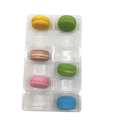 Satz klarer Plastik-Macaron Tray Plastic Insert Tray des Einzelstück-2X6 der Anordnungs-12