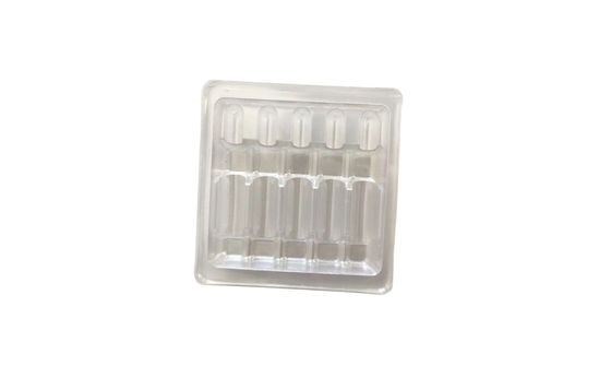 10 ml 5pcs Transparente Ampule PVC Blister Tray Verpackung für Wassernadel