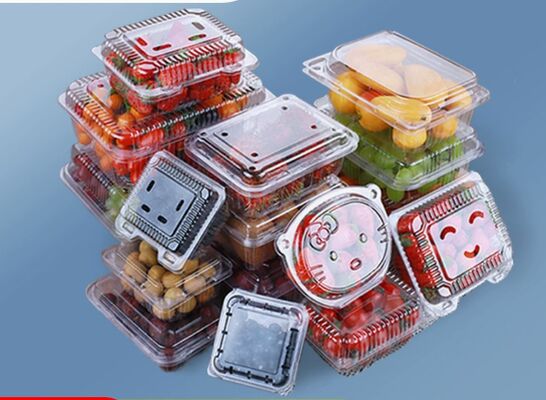 Customized Design Recyclable PET Food Packaging Box mit Heat Sealing für Obst und Gemüse