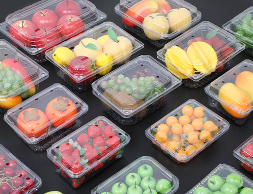 Anpassbare Obstverpackungsbox mit recycelbarem PET und Heißsiegelung für perfekten Schutz