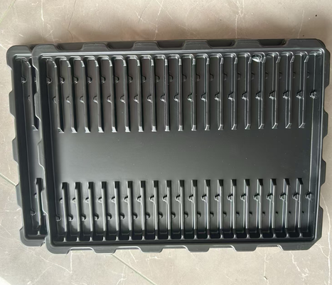 Großhandel Schwarzer PS 40-Gitter 63*14*15 Antistopisches Tablett für Leiterplatten und Schmuckschirme